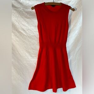 Theory red wool blend sleeveless dress